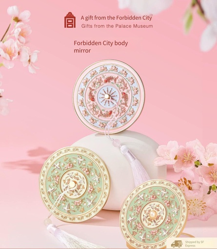 Small Mirror with Sparrow and Flower Branch Pattern, Portable Hand Mirror, Vanity Mirror, Cultural and Creative Product, Christmas Birthday Gift for Women